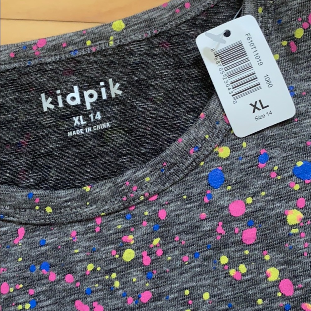 NWT Kidpic ‘Awesome’ paint splattered longsleeve T - Picture 2 of 4